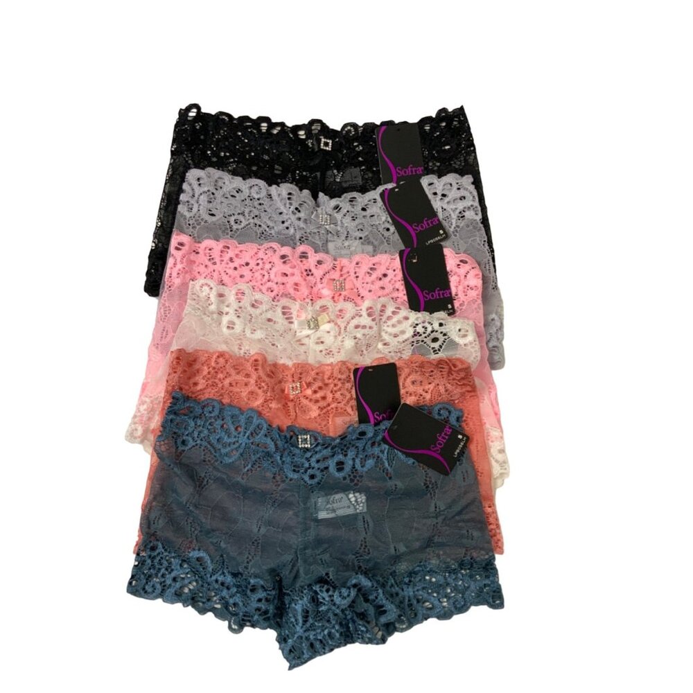 Bundle of 6 Boy-Short Lace Panties